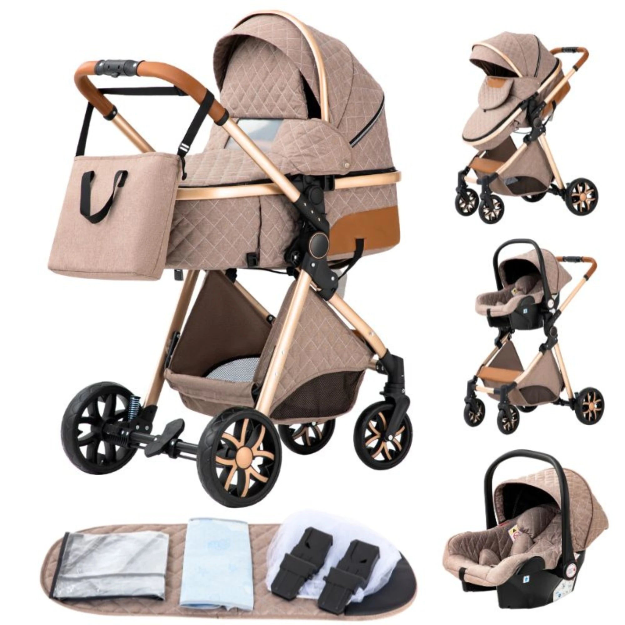 Newest 3‑in‑1 Baby Stroller Portable Travel Carriage