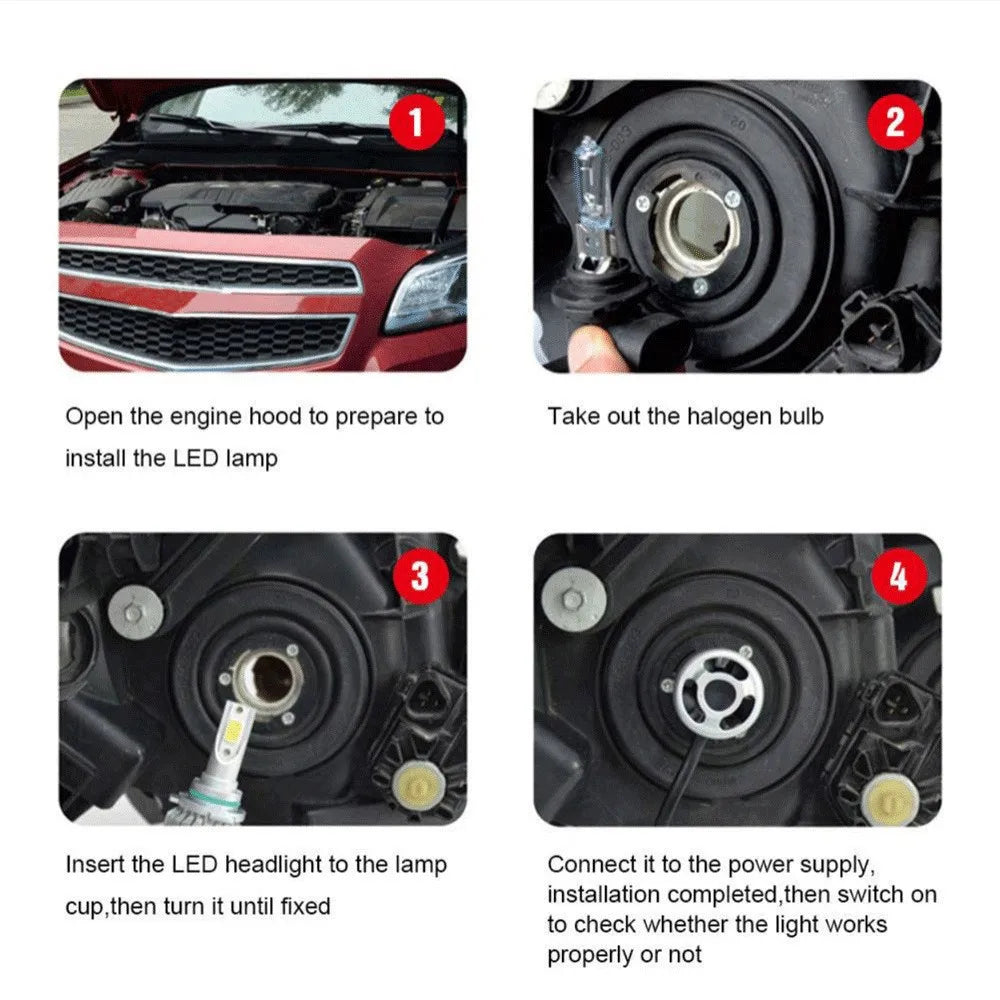 TCYATO12000lm 55W COB CSP chip 6000K Car Led headlights 9005 H7 H11LED light