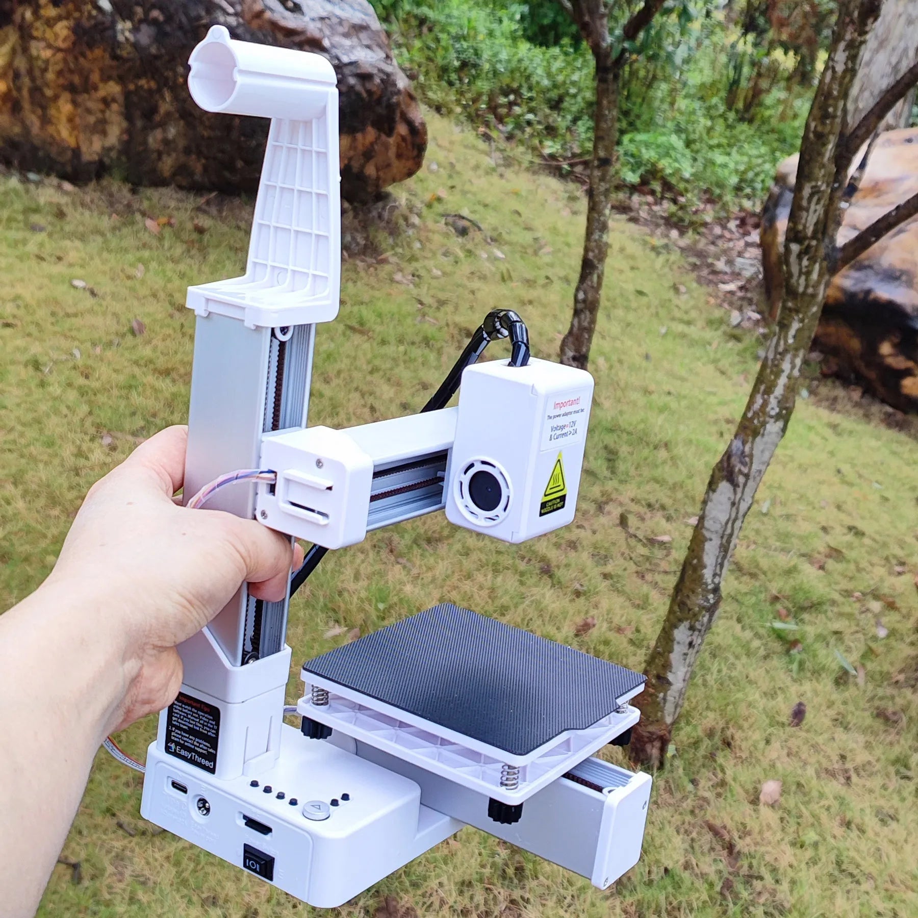 EasyThreed 3D Printer Entry Level Compatible with PLA TPU 1.75mm Filament include Power Adaptor.