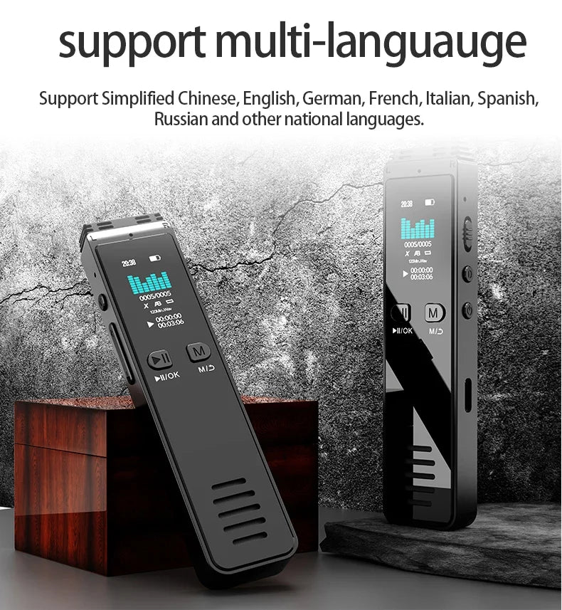 Voice Activated Recorder Bluetooth Digital Professional Sound Recording Device Audio Listening Dictaphone STTWUNAKE