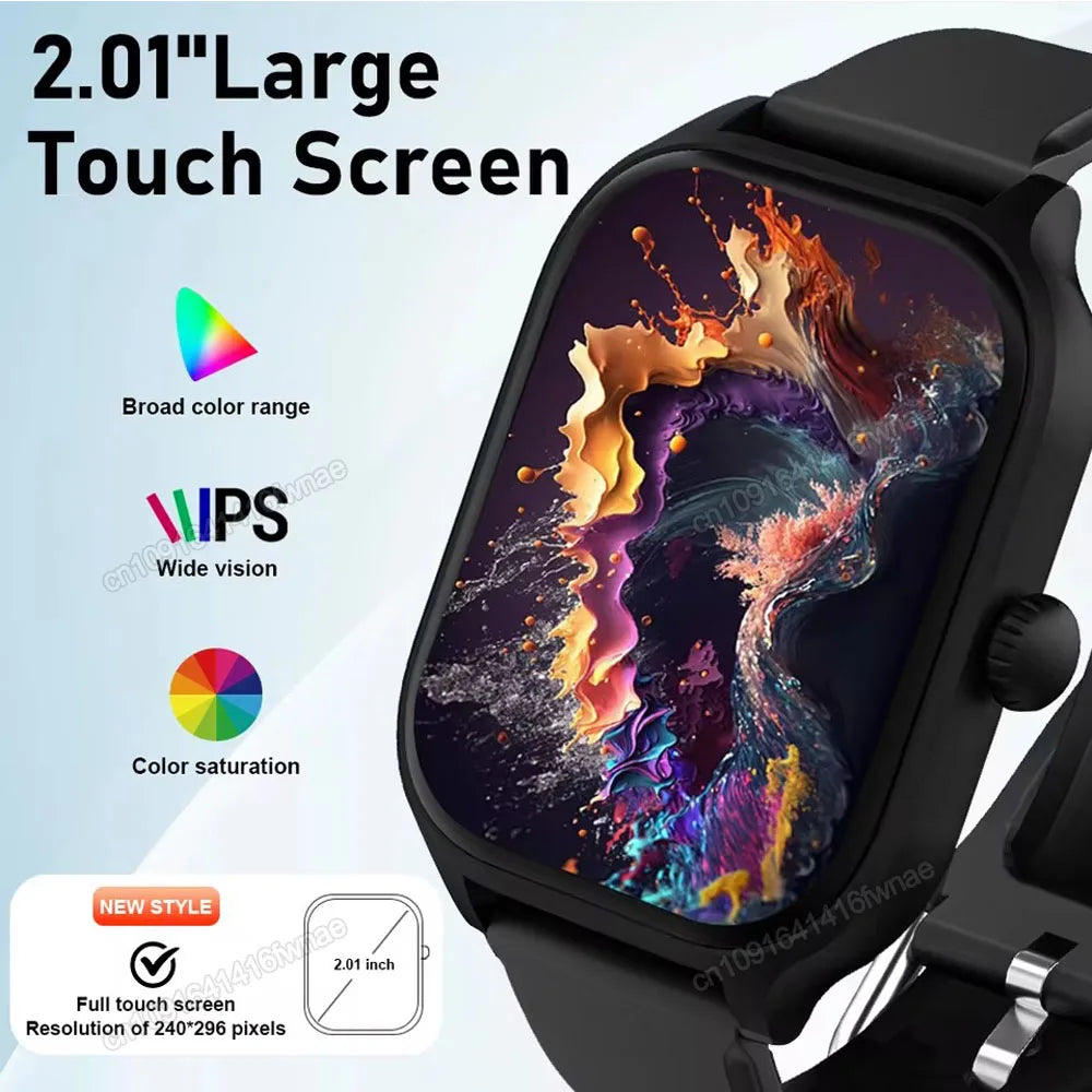 Reloj inteligente para llamadas Bluetooth de 2,01 pulgadas con seguimiento de actividad