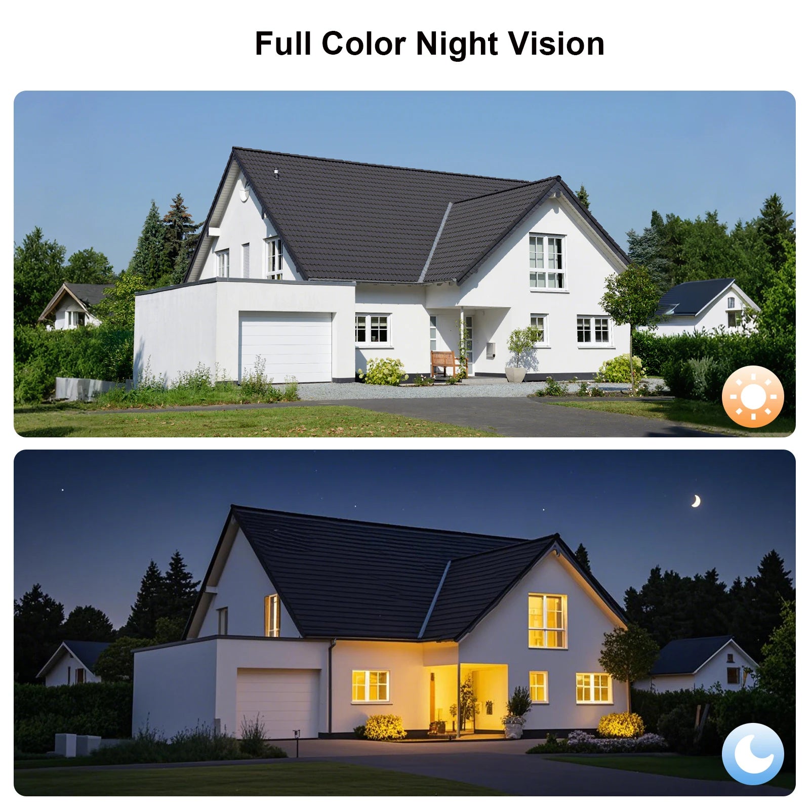 2K Solar Wall Light Camera with Color Night Vision and Human Detection