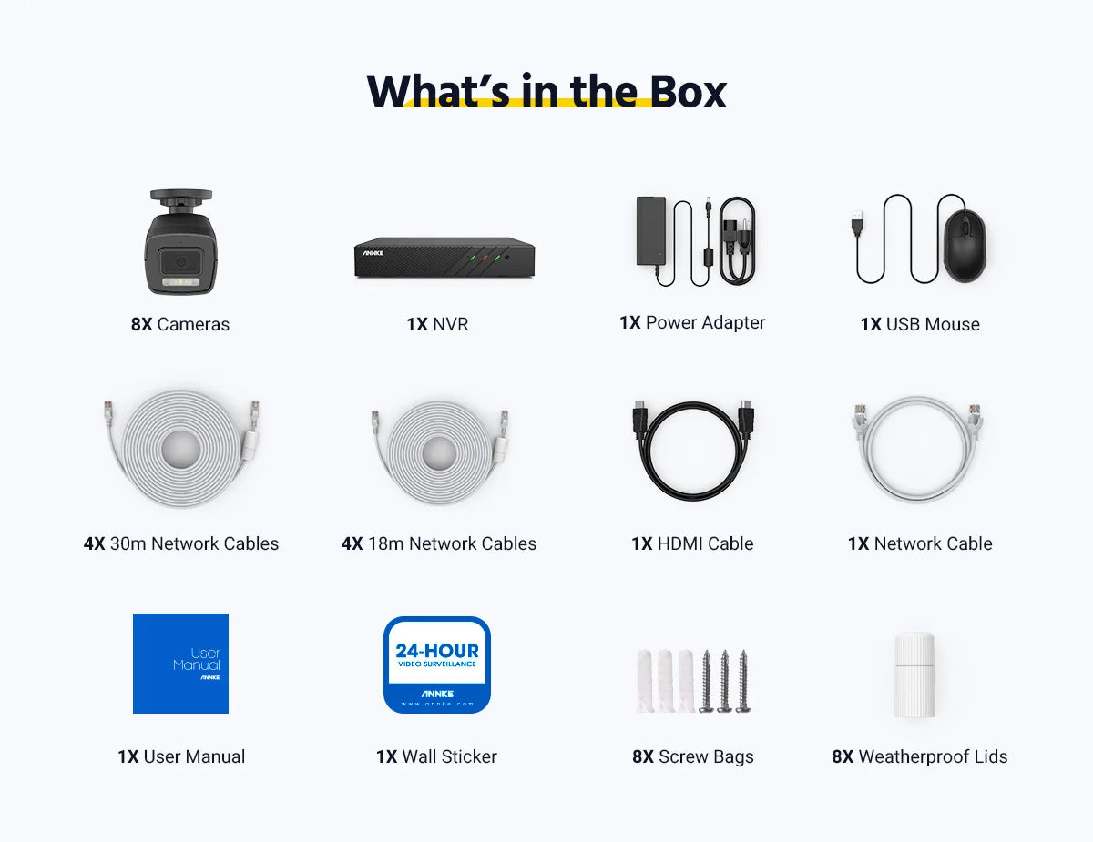 ANNKE 3K Ultra HD PoE Security Camera System with 8CH NVR
