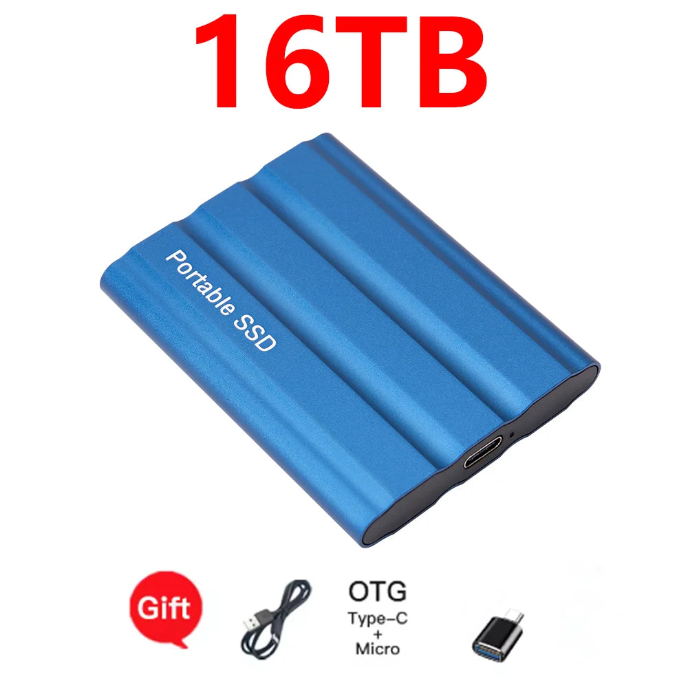 Reliable Slim Storage Device Portable External SSD 1TB 4TB 16TB 128TB High Speed for Notebook Laptop PC Usage