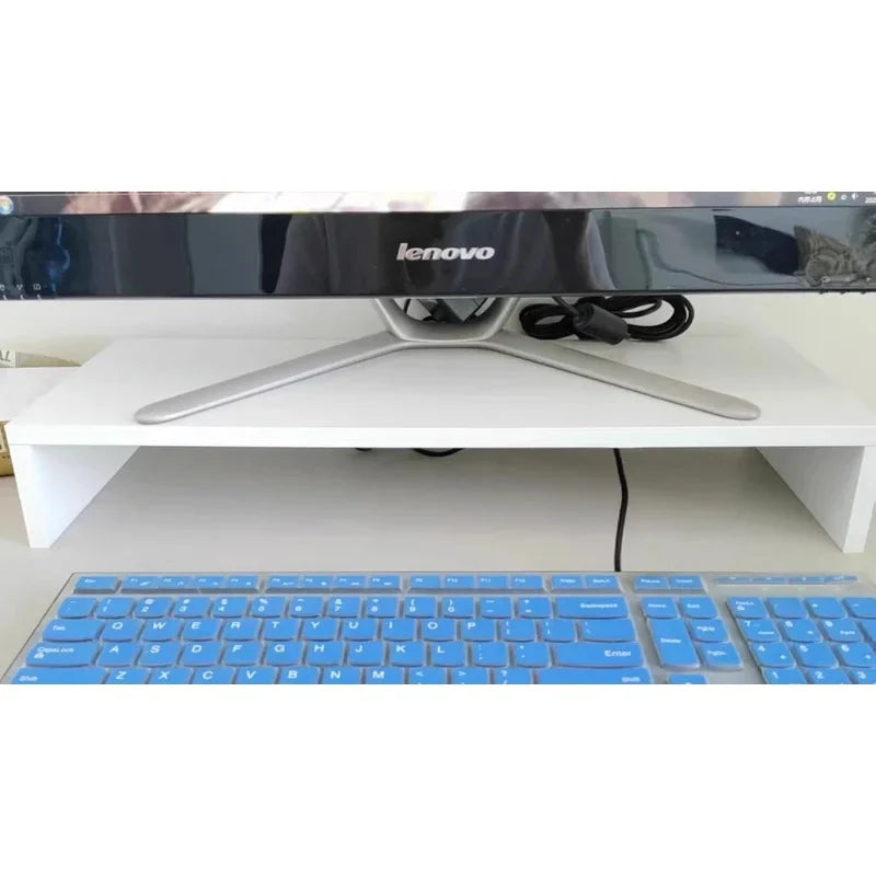 Wooden Monitor Riser with Desktop Storage