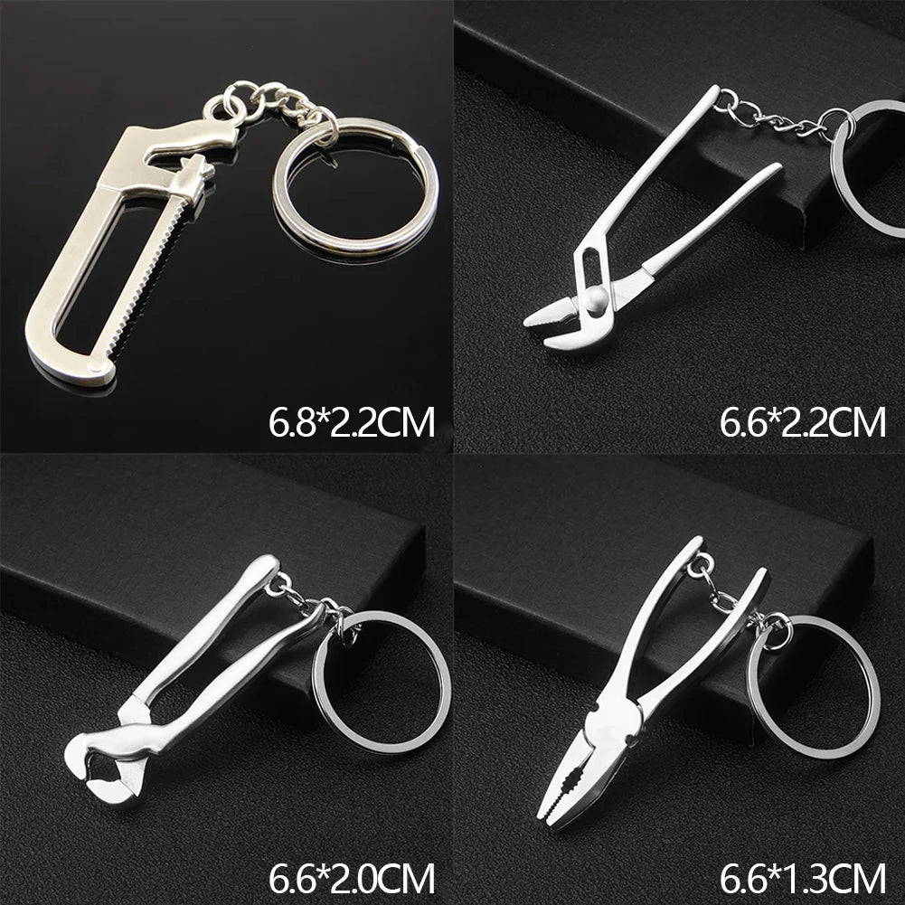 Creative Mini Metal Wrench Tools Keychain Portable Outdoor Multifunction Spanner Car Key Rings For Men Utility Gifts