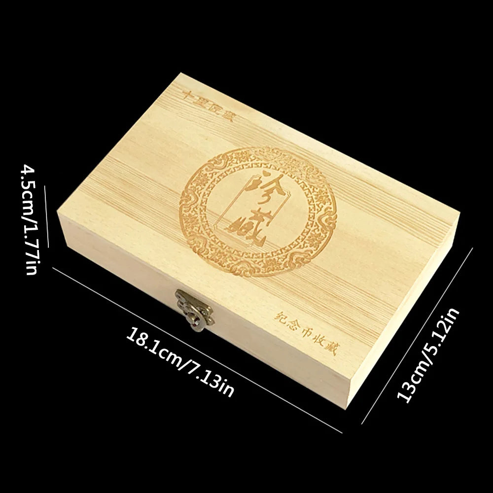 30mm Coin Capsules with Wooden Storage Case
