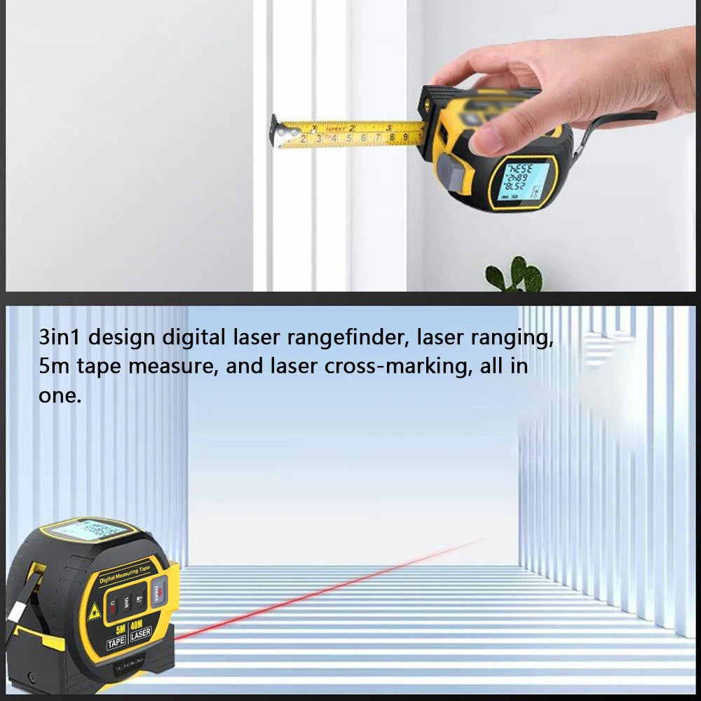3In1 Laser Rangefinder Laser 40M / 60M Distance Meter Measuring Laser Tape Measure Digital Laser Rangefinder Scale Distance Area