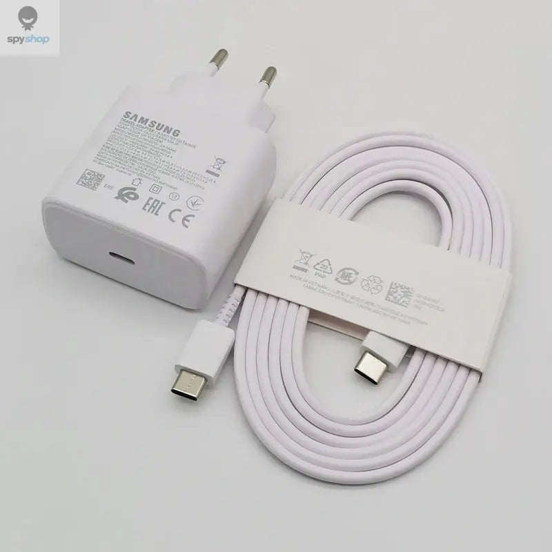 Samsung Charger 45w Super Fast Charge Adapter 1.8M Type C For Galaxy S24 S23 S22 S21 S20 Note 20 Ultra 10 Z Flip Fold 6 5 4 3 2 Spy-shop.com