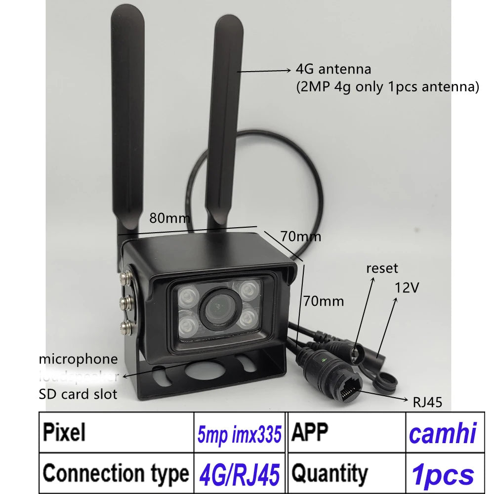 4G 4K 8MP Zewnętrzna Kamera Bezpieczeństwa IP WiFi
