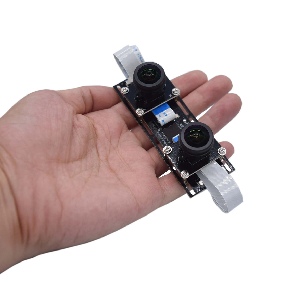Módulo de Câmara USB Óptica 2MP 1080P Stereo Flexível com Dual Lens para Reconhecimento Facial, 3D, VR