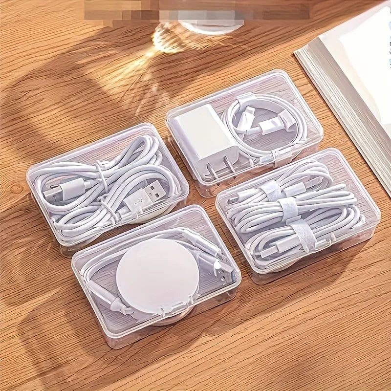 Desktop Cable and Accessory Organizer Boxes