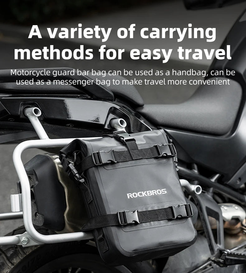 Motorcycle Saddle Bag 5L Waterproof Crash Bar Storage Pack