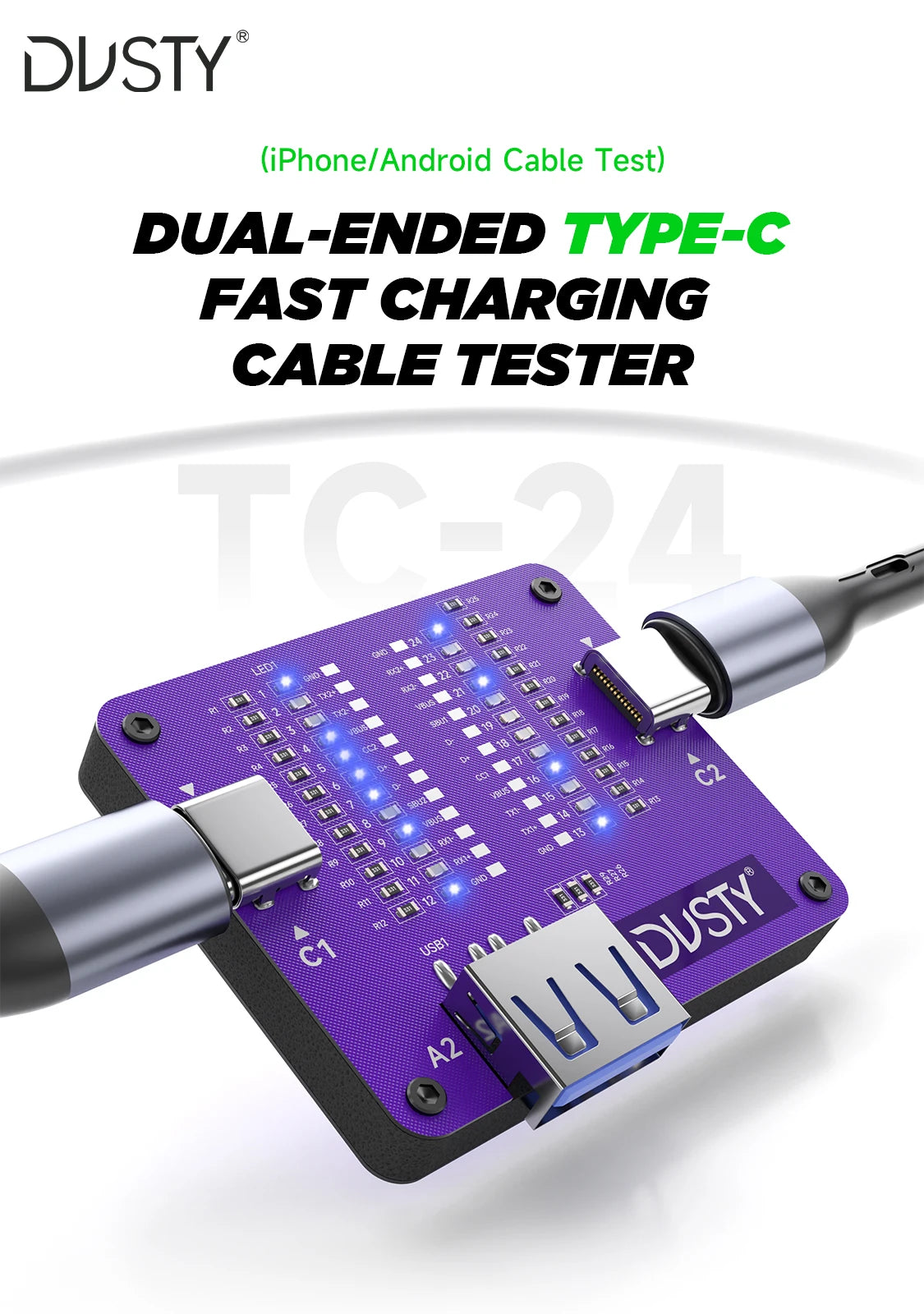 TC-24 USB-C Cable Continuity Tester