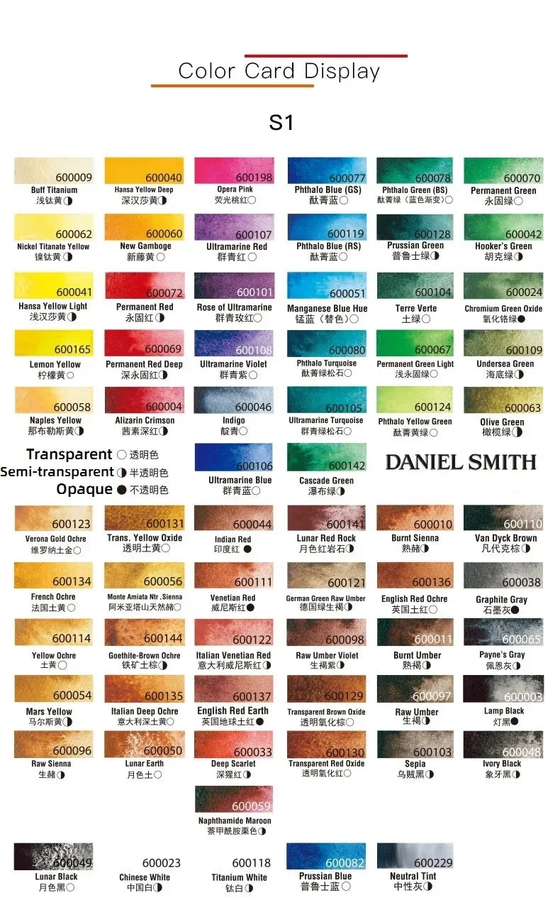 Daniel Smith Series 1 Natural Mineral Extra Fine Watercolor Paint 15ml