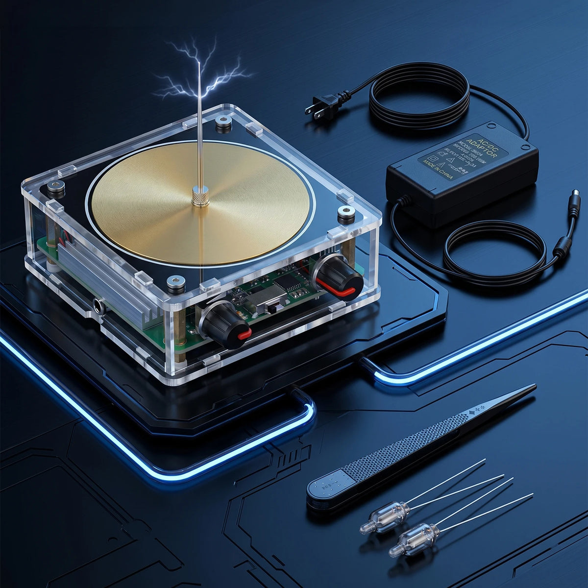Music Reactive Plasma Coil Desktop Display