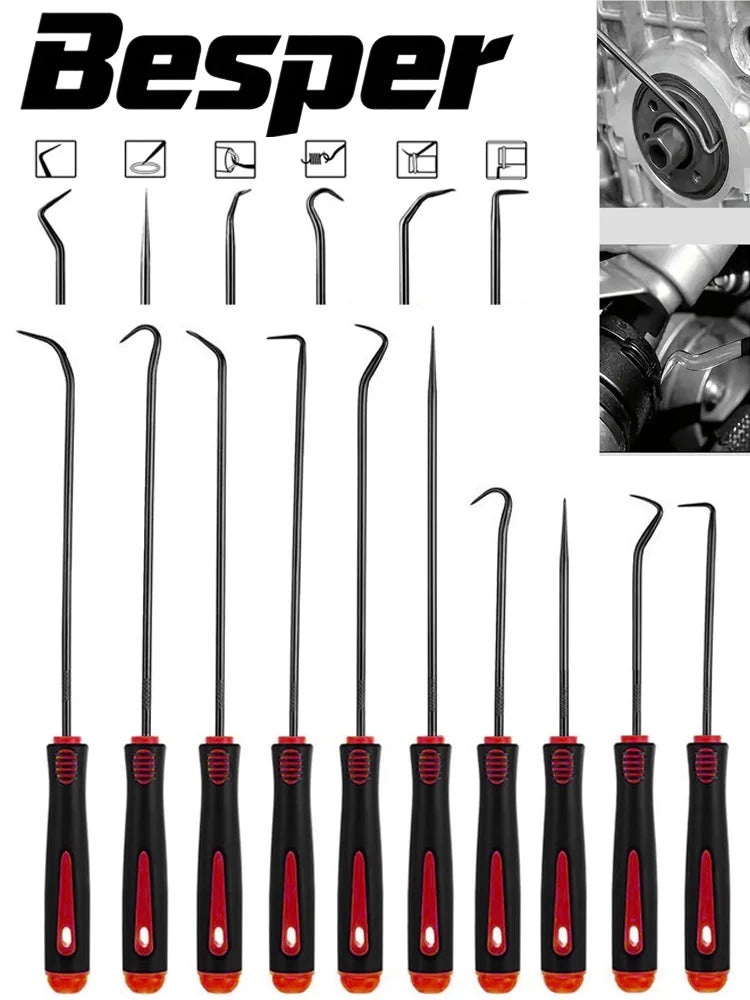 10/4Pcs Precision Pick and Hook Set, Car Auto Oil Seal/O-Ring Seal Gasket Pick Mini Precision Hooks Professional Puller Remover