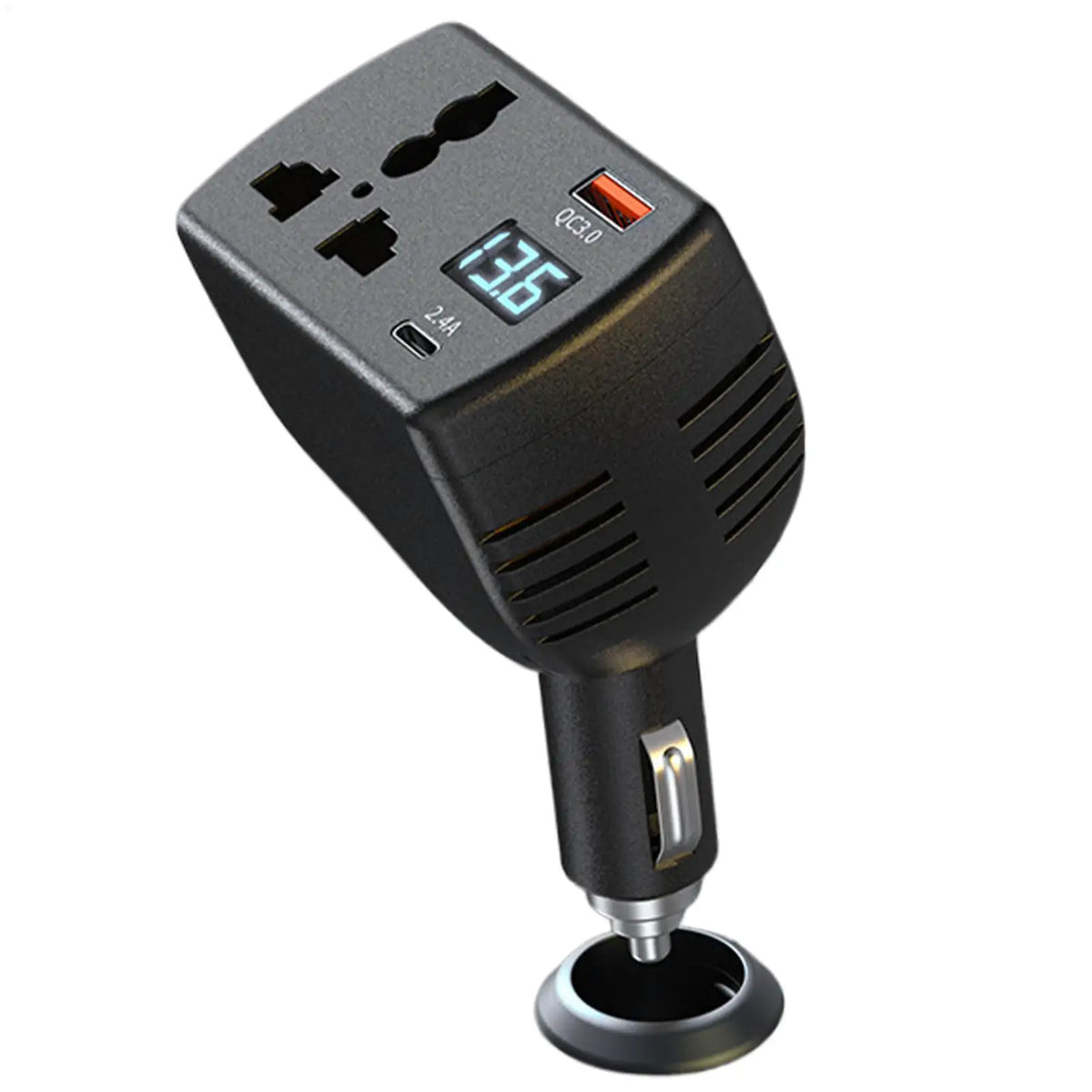Car Laptop Charger 150W DC 12V To AC 220V Fast Charging Converter Car Plug Charger for Truck Suv Rv Boat Road Ride Trip Travel