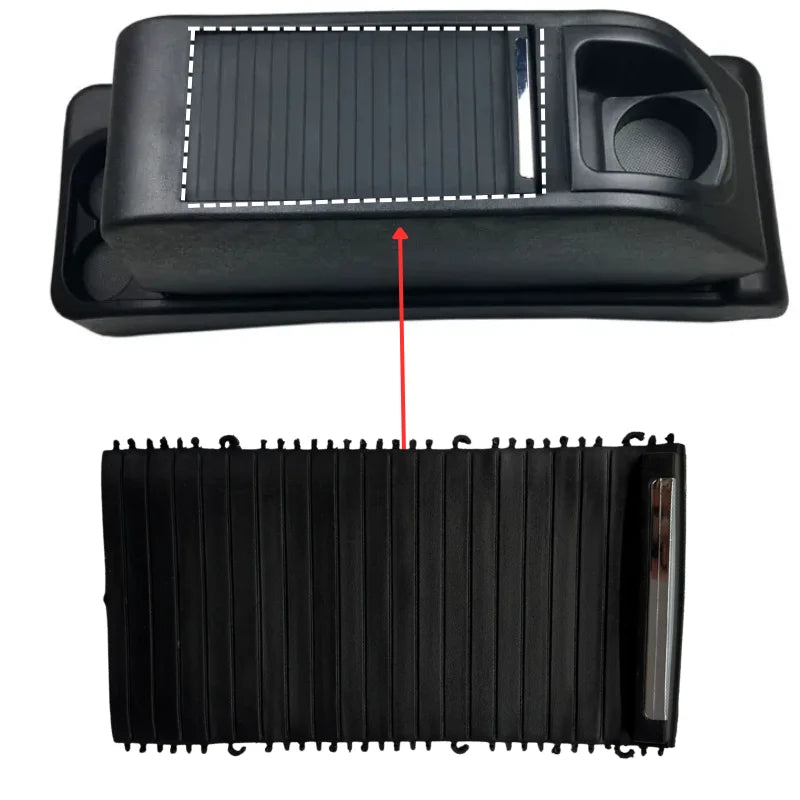 Car Centre Console Armrest box storage cover plate Cup Holder Pull Curtain For Citroen Berlingo Peugeot Partner 2008-2018 7591.7
