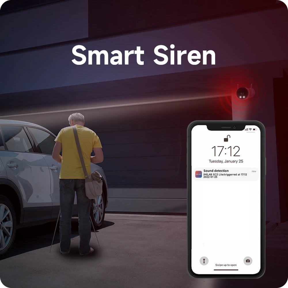 IMILAB EC3 Lite 2K Dış Mekan Güvenlik Kamerası Sirenli ve Gece Görüşlü