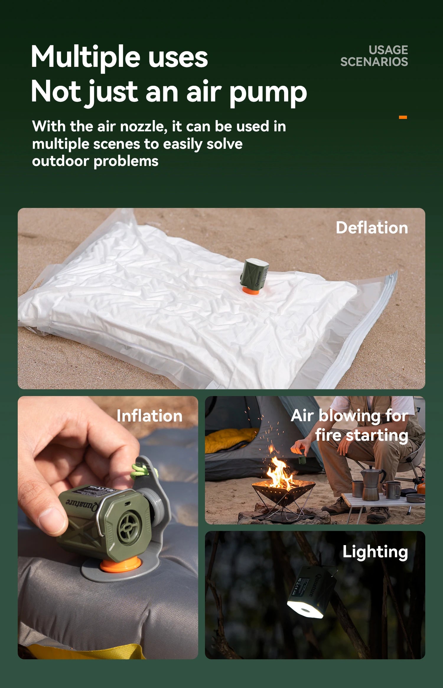 Electric Air Pump for Inflatable Mattresses, Pillows and More