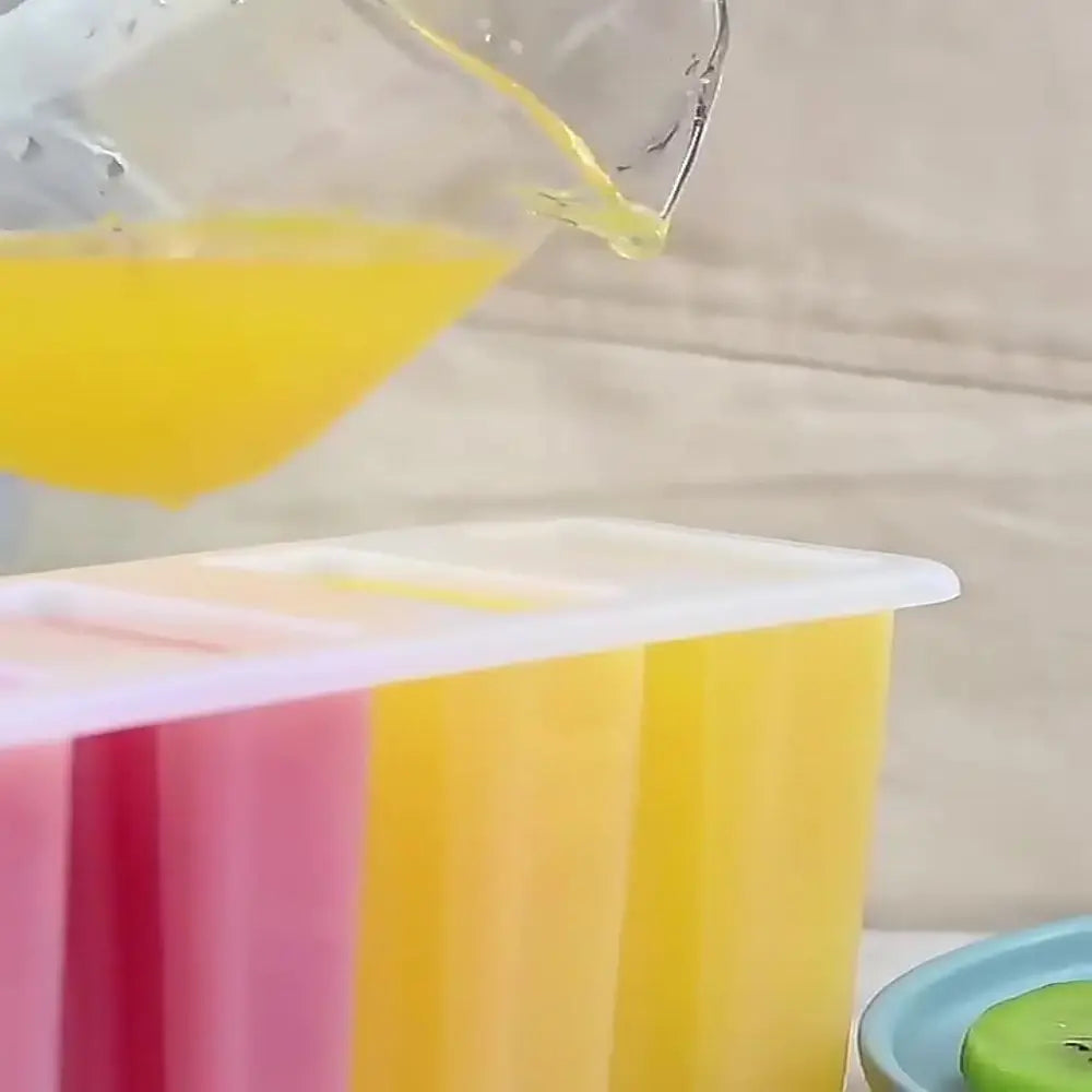 4-Link Old Popsicle Mold With Lid Home Made Homemade Mung Bean Popsicle Homemade Ice Cream Frozen Ice Cream Molds