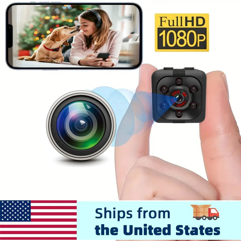 Mini 1080P Camera with Night Vision and Motion Activation
