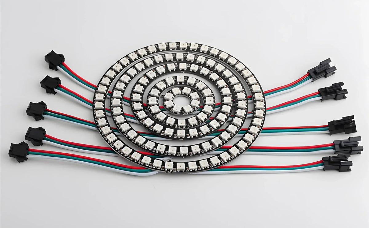 WS2812B individueel adresseerbare RGB-ledring of -strip