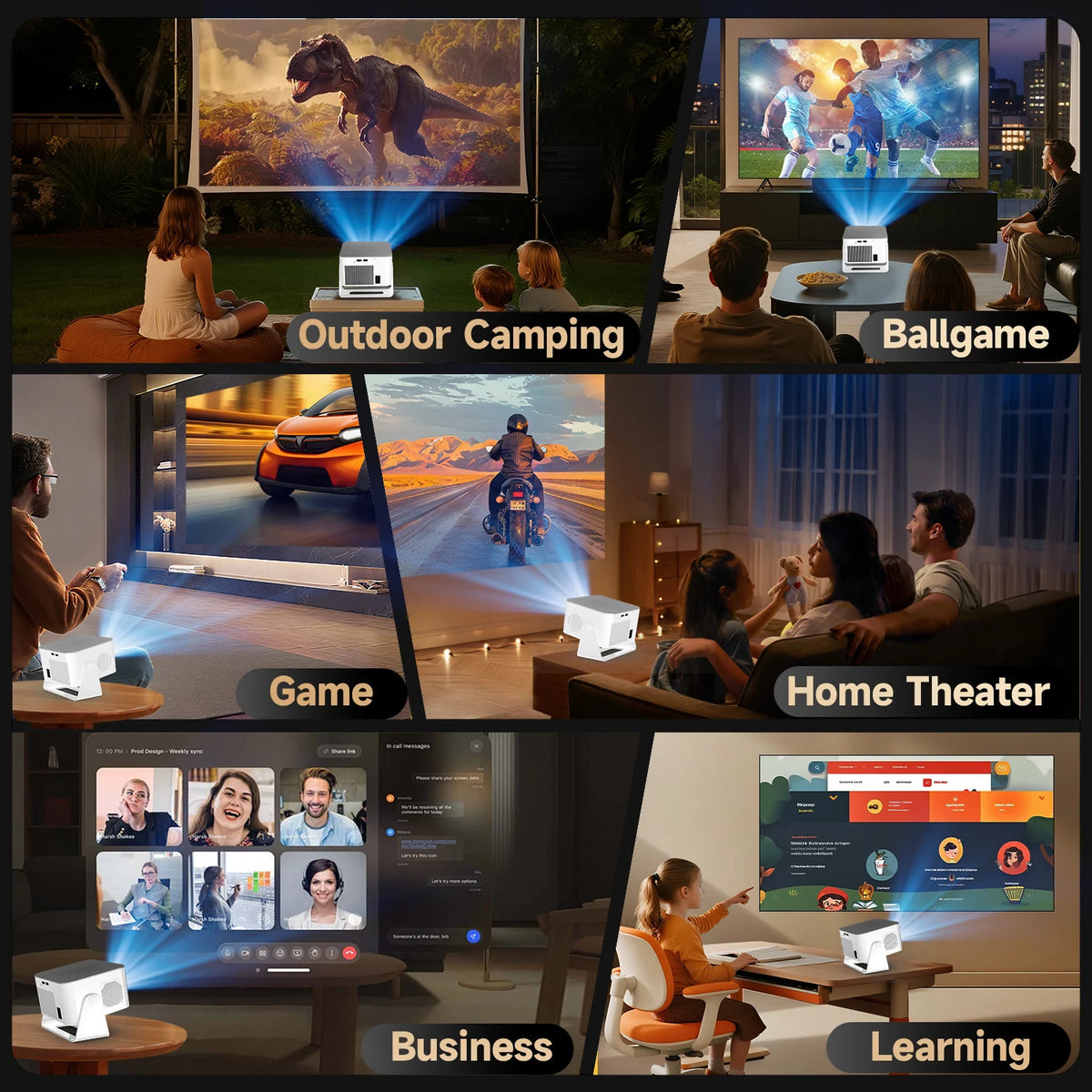 Magcubic HY350Max 900ANSI Android 14 Auto Focus Projector Support 8K Native 1080P with Wifi6 BT5.4 16G Allwinner H726 Portable