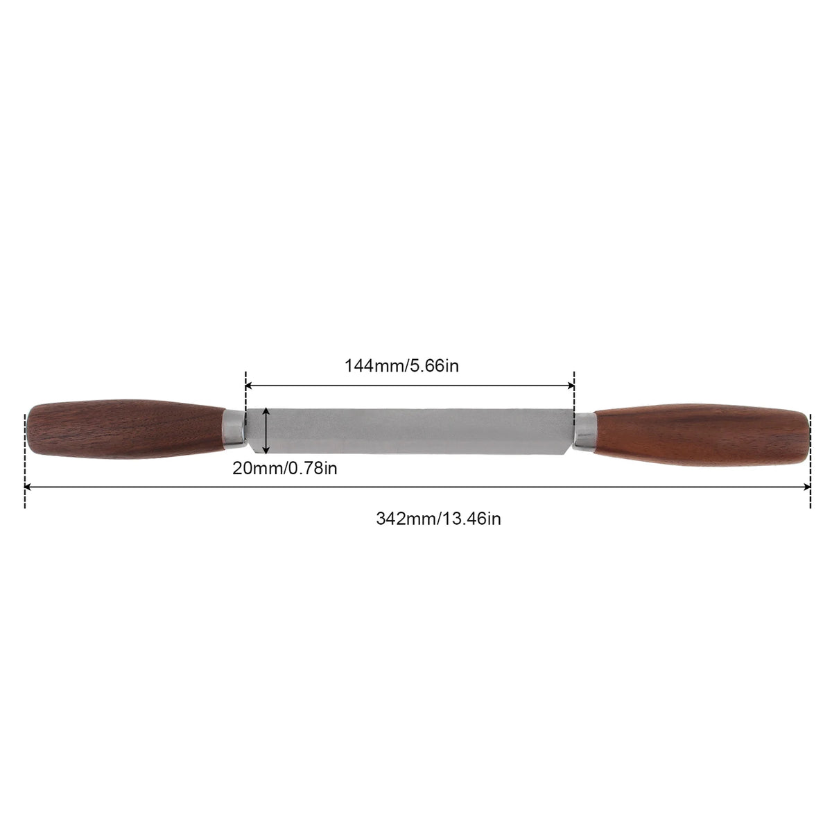 Walnut Handle Draw Knife with SK5 Steel Blade