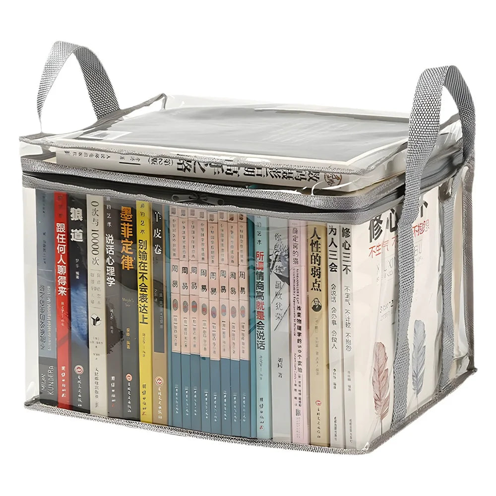 Faltbare transparente Aufbewahrungsbox für Bücher