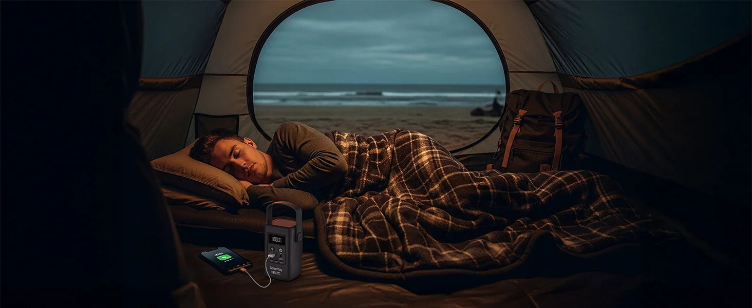 Bærbar Strømstation 25000mAh 100W USB-C til Rejse og Camping