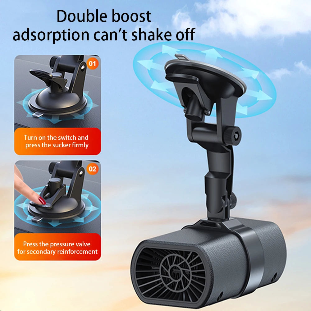 12V 200W Car Heater Demister Strong Suction Type Heating Fan Electric Cooling Windshield Defroster Defogging Demister For Winter