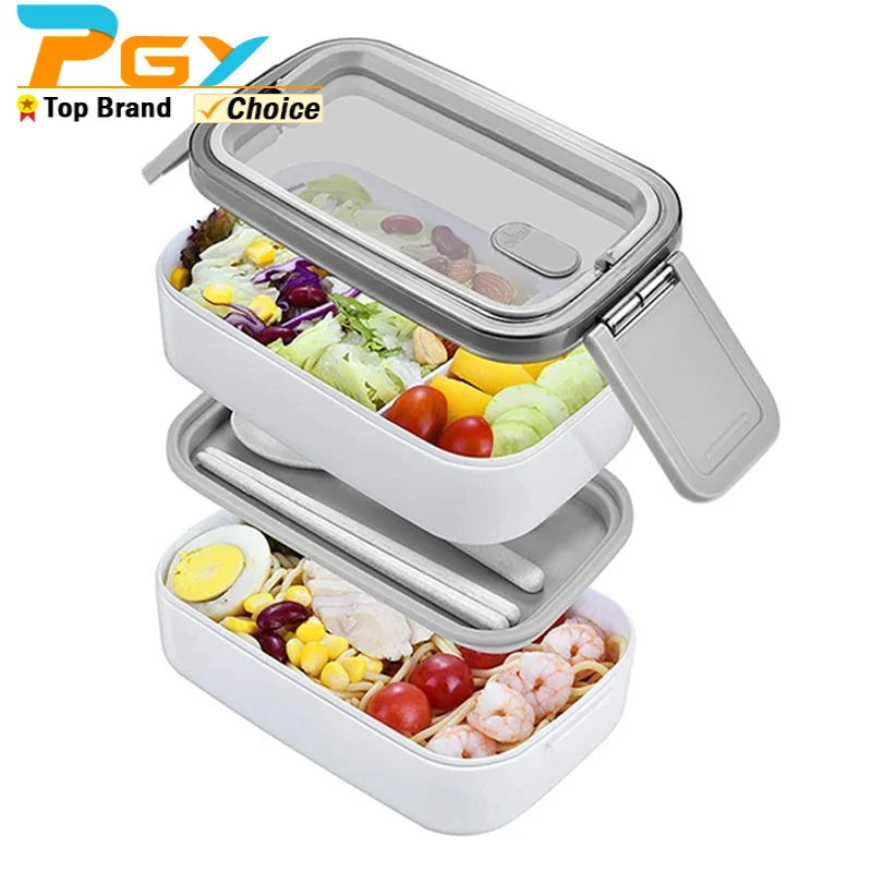 Stacking Lunch Box with Handle, One/Two Layers