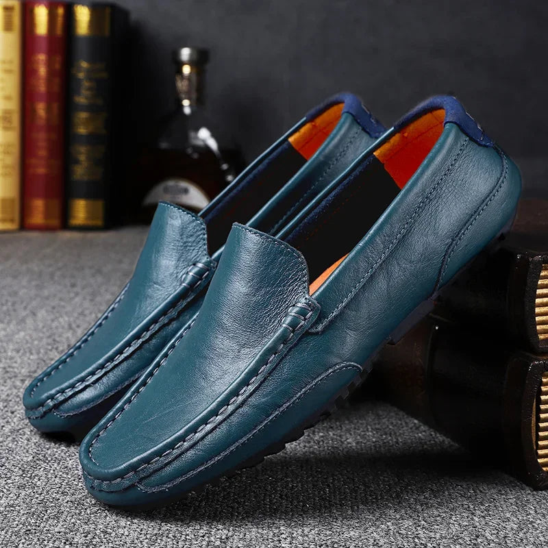 Genuine Leather Breathable Slip-On Loafers for Men