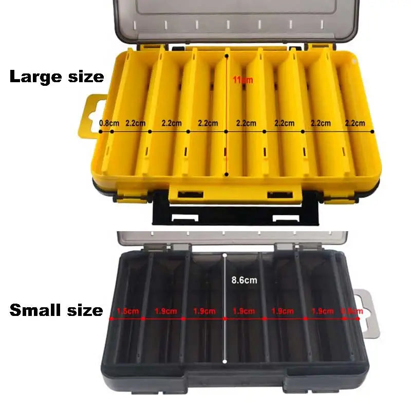 Angelgeräteboxen mit Fächern, Aufbewahrungsbox für Köder, Kunstköder, Haken und Zubehör, robuste Angelboxen, Aufbewahrungskoffer, Behälter und Taschen