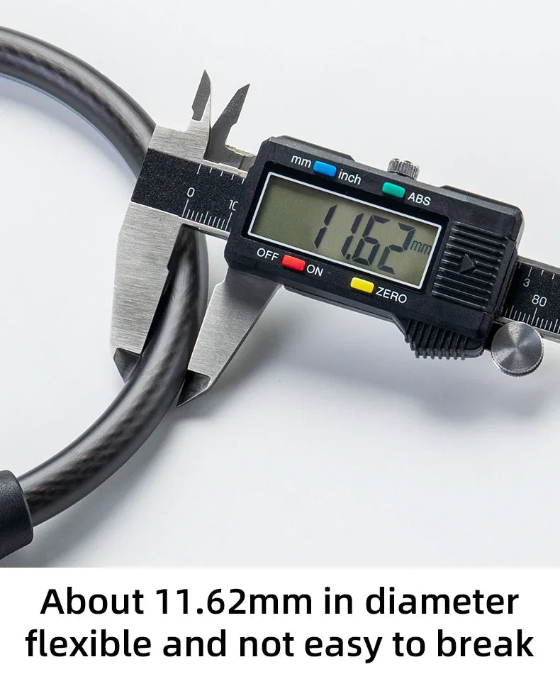 4-Digit Steel Cable Bicycle Lock, 29cm