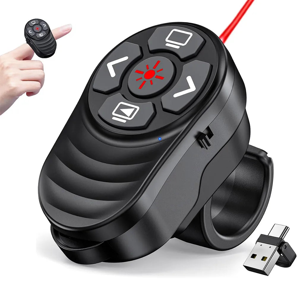 Telecomandă de prezentare reîncărcabilă cu receptor USB dublu