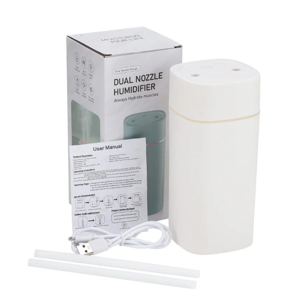 600 мл USB овлажнител с двойна мъгла