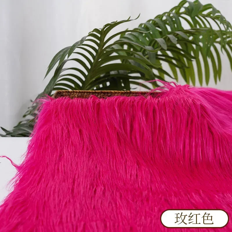 25x45cm Long Hair Faux Fur Fabric For Animal Suit DIY Doll Hair Beard Craft Making Material Patchwork Garment Sewing Accessories