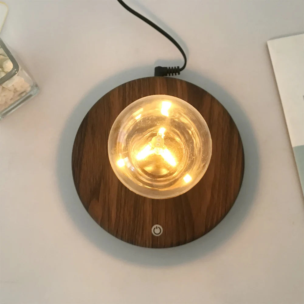 Magnetic Levitation Lamp with Floating Glass LED Bulb