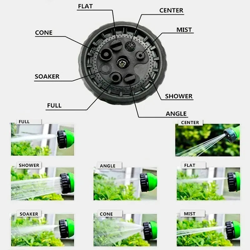 Eight-Pattern Garden Hose Spray Nozzle