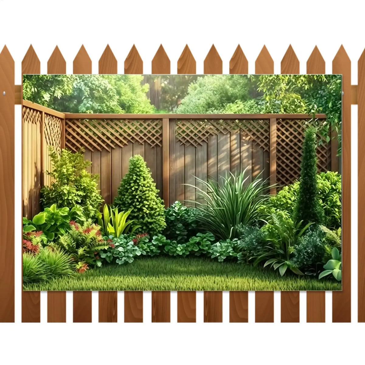 Greenery Print Photography Backdrop, 210 × 150cm