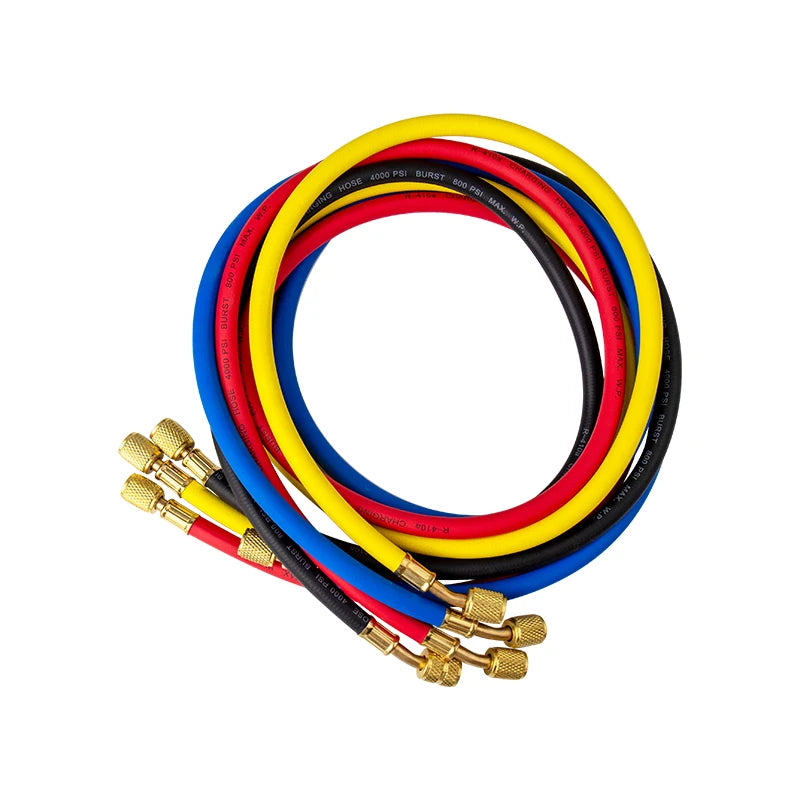 4-Wege Saug- Manometer-Diagnose-Set R134a R22 R410a R32 für Auto-Klimaanlage Kältemittelgas