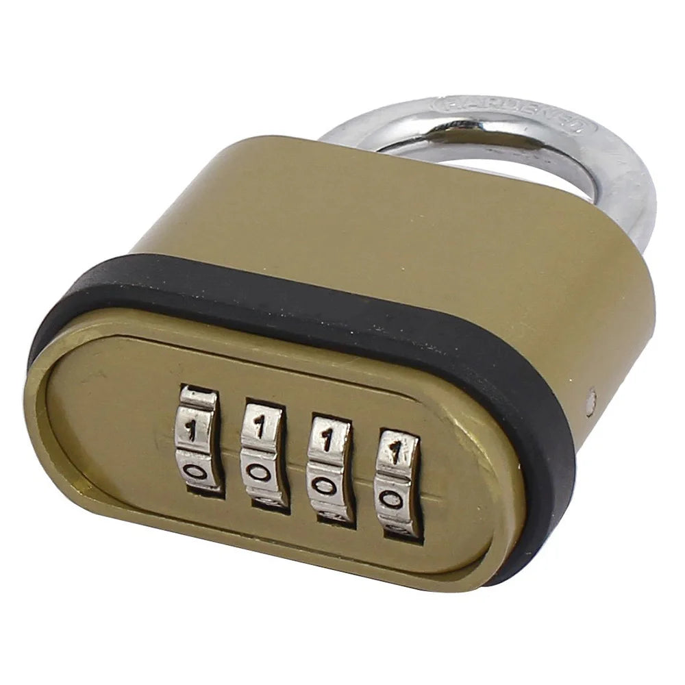2PCS Waterproof 4-Digit Combination Lock - Durable Zinc Alloy Padlock for Gym Lockers, Toolboxes, Gates & More