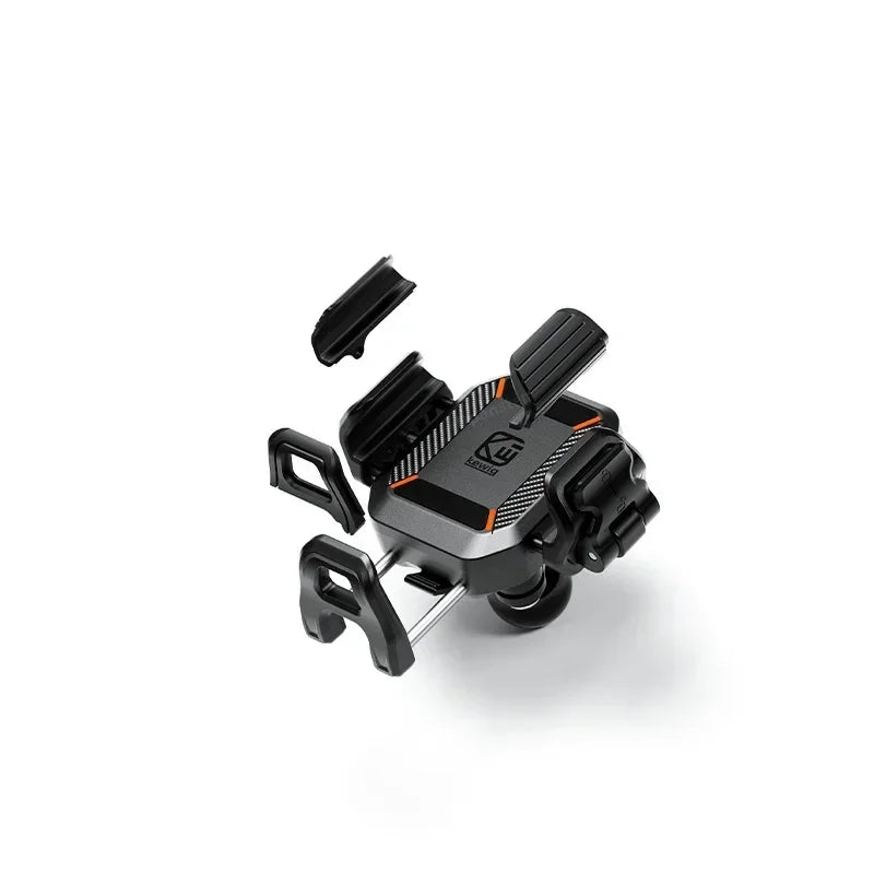 Shockproof Motorcycle Phone Holder 15W Wireless Charger & 36W USB C Fast Charging Motorbike Bicycle Bike Scooter Phone Stand