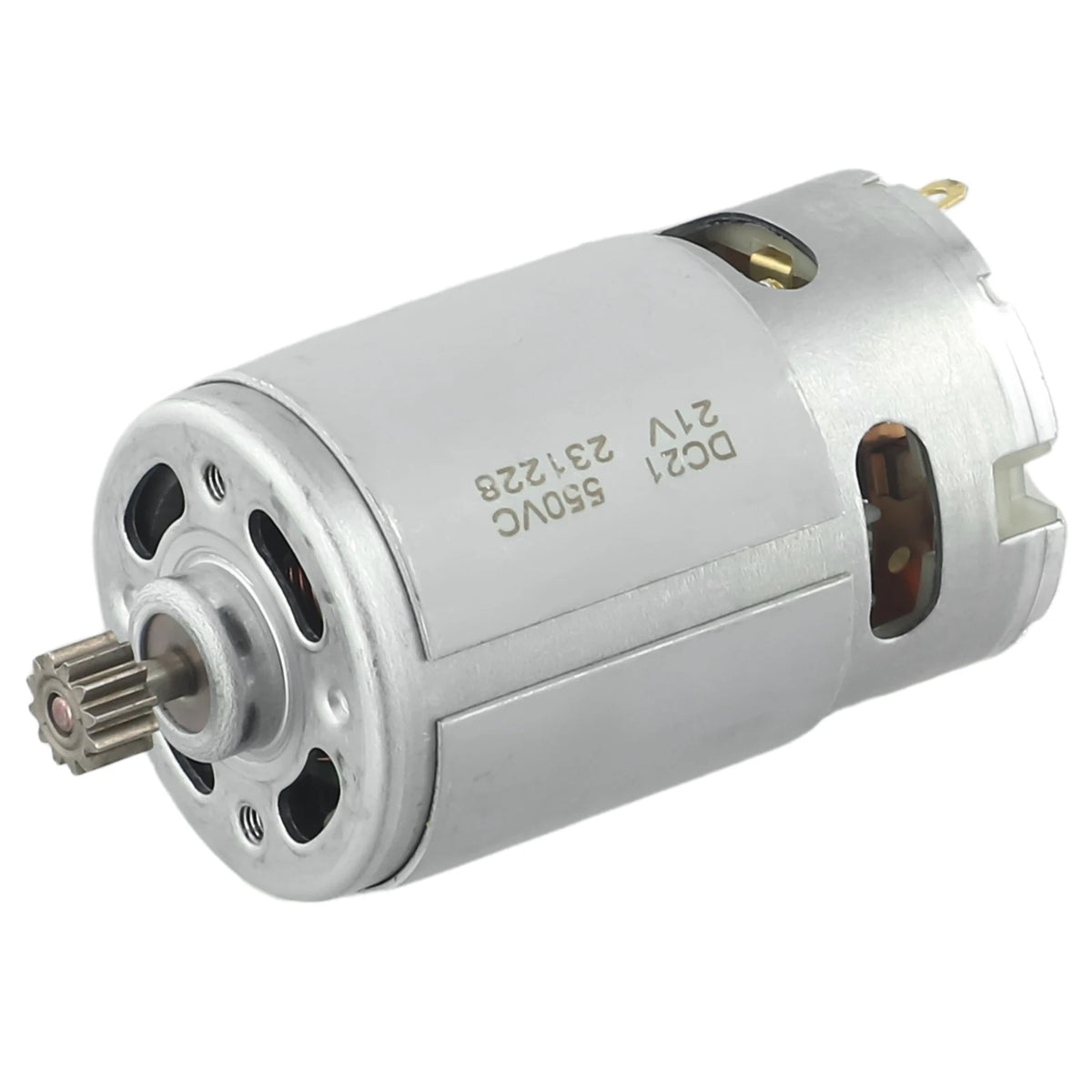 1 st. RS550 21 V DC-motor med två hastigheter och 12 tänder, DC-motor med högt varvtal och högt vridmoment för elektrisk borrmaskin