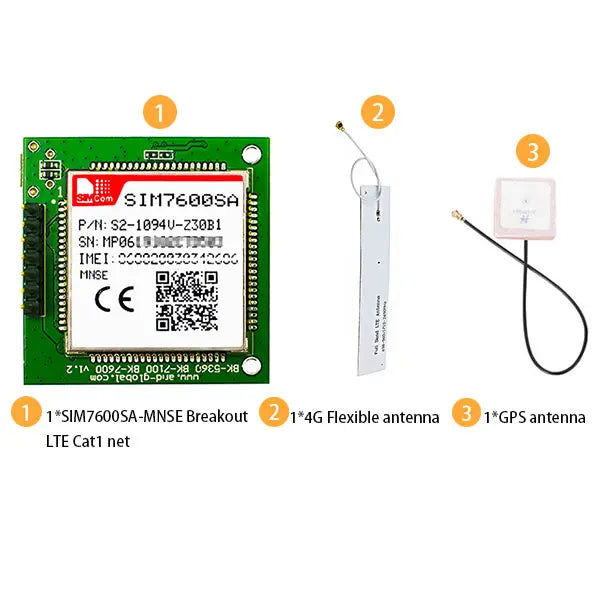 SIM7600SA-MNSE LTE Cat1 4G Mini jadrová doska s GNSS
