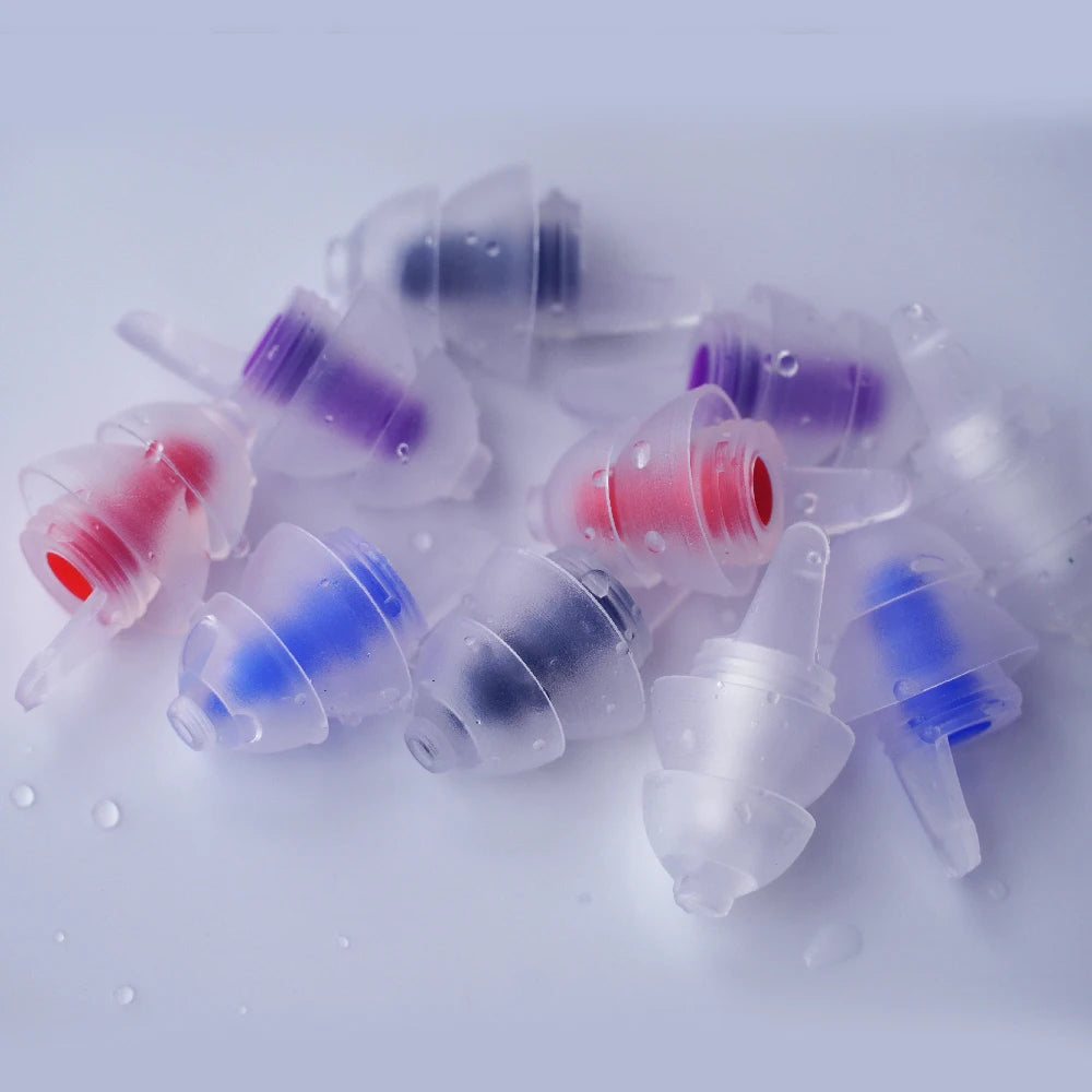 HUAK High Fidelity Silicone Ear Plugs for Noise Cancelling Washable Reusable Musicians Motorcycles Sleeping Work, Study, Swim