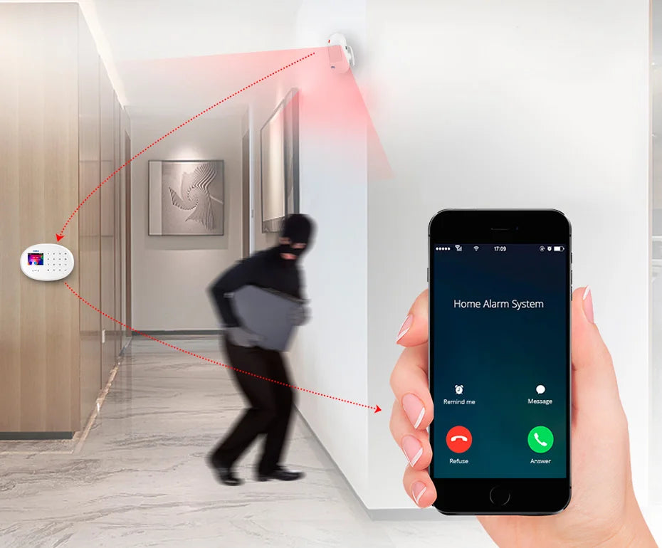 Wireless PIR Motion Sensor Alarm Detector with Battery